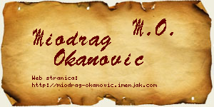 Miodrag Okanović vizit kartica